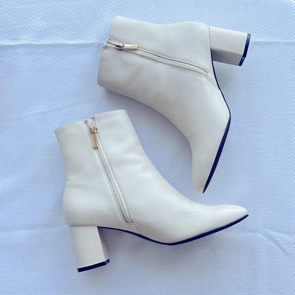 Ted baker leather ankle boot ivory beige size 9 - Picture 3 of 8